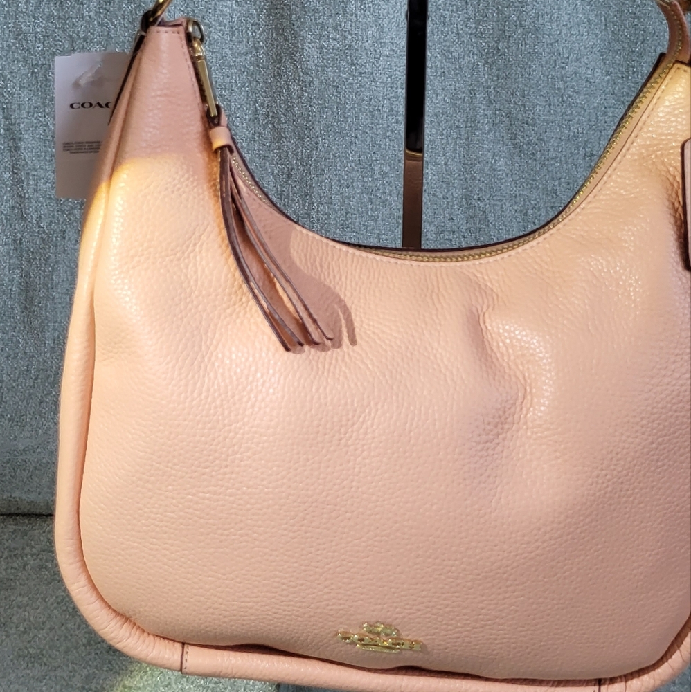 NWT Coach Pebble Leather Hobo Bag, Adjustable Strap, Braided Handle- Jules - Picture 9 of 9